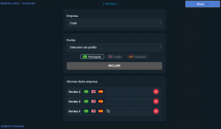 Configuração dos Portões com Idioma  para cada Cia
