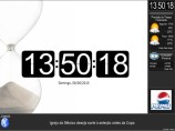HORA ATUALIZADA: Exibe a hora e data atual consultando diretamente a data e hora do PC. Este é um dos 5 layout´s disponíveis. Hora Atualizada