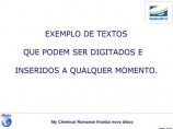 TEXTOS DIVERSOS: Exibe textos que são digitados e disponibilizados em uma pasta para serem exibidos, a qualquer momento pode se incluir ou alterar textos. Note que neste exemplo não temos a barra lateral e somente um logotipo no canto superior direito. Textos Diversos