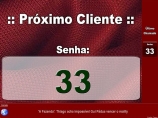 AVISO FILAS: O sistema permite emitir avisos visuais e sonoros para alertar o próximo cliente para o local de atendimento, muito útil, para filas de açougue e padaria. Opção disponível para licenças com Módulo Mais. AVISO FILAS